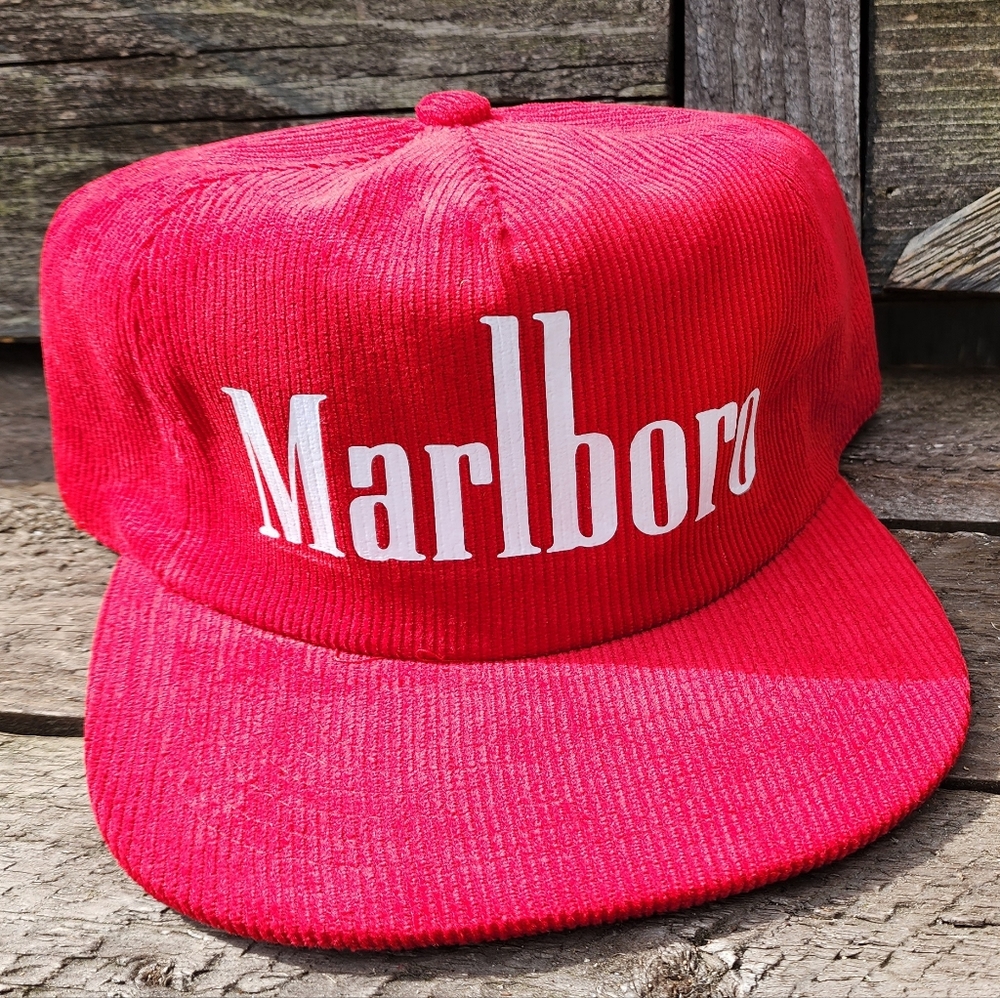 Marlboro Cigarettes Corduroy Snapback Hat